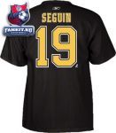 Футболка Бостон Брюинз / Tyler Seguin Black Reebok Name and Number Boston Bruins T-Shirt