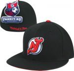 Кепка Нью-Джерси Девилз / New Jersey Devils Black Mitchell & Ness Vintage Basic Logo Fitted Hat 