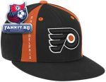 Кепка Филадельфия Флайерз / Philadelphia Flyers Black Mitchell & Ness Panel Down Fitted Hat