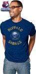 Футболка Баффало Сейбрз / Buffalo Sabres Navy Reebok Navigating The Logo Tri-Blend T-Shirt