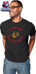 Футболка Чикаго Блэкхокс / Chicago Blackhawks Black Reebok Navigating The Logo Tri-Blend T-Shirt