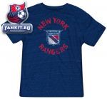 Футболка Нью-Йорк Рейнджерс / New York Rangers Navy Reebok Navigating The Logo Tri-Blend T-Shirt