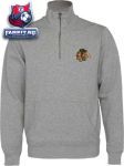 Кофта Чикаго Блэкхокс / Chicago Blackhawks Grey Revolution 1/4 Zip Fleece Pullover Sweatshirt
