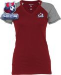 Женская футболка Колорадо Эвеланш / Colorado Avalanche Women's Cabernet Red Energy V-Neck T-Shirt
