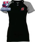 Женская футболка Нью-Джерси Девилз / New Jersey Devils Women's Black Energy V-Neck T-Shirt