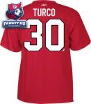 Футболка Чикаго Блэкхокс / Marty Turco Red Reebok Name and Number Chicago Blackhawks T-Shirt