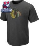Футболка Чикаго Блэкхокс / Chicago Blackhawks Majestic Grey Big Time Play Pigment Dyed T-Shirt