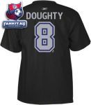 Футболка Лос-Анджелес Кингз / Drew Doughty Black Reebok Name and Number Los Angeles Kings T-Shirt