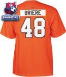 Футболка Филадельфия Флайерз / Danny Briere Orange Reebok Name and Number Philadelphia Flyers T-Shirt