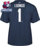 Футболка Ванкувер Кэнакс / Roberto Luongo Navy Reebok Name and Number Vancouver Canucks T-Shirt
