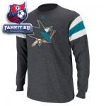 Кофта Сан-Хосе Шаркс / San Jose Sharks Charcoal Clear Shot Fashion Long Sleeve T-Shirt