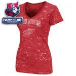 Женская футболка Детройт Ред Уингз / Detroit Red Wings Women's Red Official Contender Fashion V-Neck T-Shirt