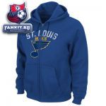 Толстовка Сент-Луис Блюз / St. Louis Blues Blue Lasting Strength Full-Zip Fleece Hooded Sweatshirt