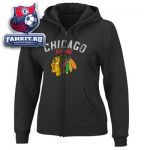 Женская толстовка Чикаго Блэкхокс / Chicago Blackhawks Women's Black Lasting Strength Full-Zip Fleece Hooded Sweatshirt