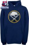 Толстовка Баффало Сейбрз / Buffalo Sabres Navy Old Time Hockey Big Logo Hooded Fleece Sweatshirt