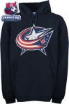Толстовка Коламбус Блю Джекетс / Columbus Blue Jackets Navy Old Time Hockey Big Logo Hooded Fleece Sweatshirt