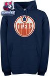 Толстовка Эдмонтон Ойлерз / Edmonton Oilers Blue Old Time Hockey Big Logo Hooded Fleece Sweatshirt