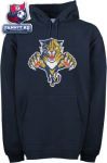 Толстовка Флорида Пантерз / Florida Panthers Navy Old Time Hockey Big Logo Hooded Fleece Sweatshirt