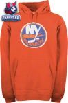 Толстовка Нью-Йорк Айлендерс / New York Islanders Orange Old Time Hockey Big Logo Hooded Fleece Sweatshirt