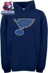 Толстовка Сент-Луис Блюз / St. Louis Blues Navy Old Time Hockey Big Logo Hooded Fleece Sweatshirt