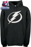 Толстовка Тампа Бэй Лайтнинг / Tampa Bay Lightning Black Old Time Hockey Big Logo Hooded Fleece Sweatshirt