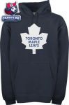Толстовка Торонто Мейпл Лифс / Toronto Maple Leafs Blue Old Time Hockey Big Logo Hooded Fleece Sweatshirt