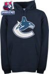 Толстовка Ванкувер Кэнакс / Vancouver Canucks Navy Old Time Hockey Big Logo Hooded Fleece Sweatshirt