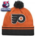 Шапка Филадельфия Флайерз / Philadelphia Flyers Mitchell & Ness Vintage Jersey Stripe Cuffed Knit Hat
