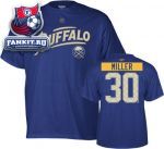 Футболка Баффало Сейбрз / Ryan Miller Alternate Blue Reebok Name and Number Buffalo Sabres T-Shirt