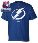 Футболка Тампа Бэй Лайтнинг / Tampa Bay Lightning Blue Reebok Primary Logo T-Shirt