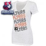 Женская футболка Филадельфия Флайерз / Philadelphia Flyers Women's City Pretty Confetti V-Neck T-Shirt