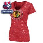 Женская футболка Чикаго Блэкхокс / Chicago Blackhawks Women's Topaz Fashion V-Neck T-Shirt