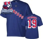Футболка Нью-Йорк Рейнджерс / Brad Richards Blue Reebok Name and Number New York Rangers T-Shirt