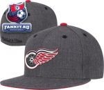Кепка Детройт Ред Уингз / Detroit Red Wings Mitchell & Ness Heather Gray Wool Vintage Fitted Hat