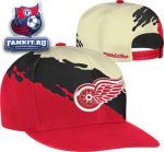 Кепка Детройт Ред Уингз / Detroit Red Wings Mitchell & Ness Cream Vintage 'Paintbrush' Snapback Hat