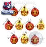 Новогодние шарики Манчестер Юнайтед 10 штук / New year's balls Manchester United FC 10 pieces