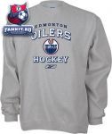 Кофта Эдмонтон Ойлерз / Edmonton Oilers Stacked Logo Crewneck Fleece Sweatshirt