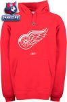Толстовка Детройт Ред Уингз / Detroit Red Wings -Red- Primary Logo Hooded Fleece Sweatshirt