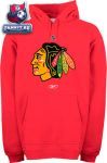 Кофта Чикаго Блэкхокс / Chicago Blackhawks -Red- Primary Logo Hooded Fleece Sweatshirt