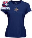 Женская футболка Флорида Пантерз / Florida Panthers Women's Frosted Logo Cap Sleeve Layered Tissue Tee