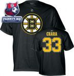 Футболка Бостон Брюинз / Zdeno Chara Black Reebok Name and Number Boston Bruins T-Shirt
