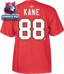Футболка Чикаго Блэкхокс / Patrick Kane Red Reebok Name and Number Chicago Blackhawks T-Shirt