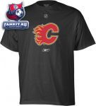 Футболка Калгари Флэймз / Calgary Flames -Black- Primary Logo T-Shirt