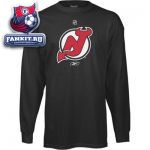 Кофта Нью-Джерси Девилз / New Jersey Devils -Black- Primary Logo Long Sleeve T-Shirt