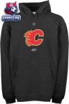 Толстовка Калгари Флэймз / Calgary Flames -Black- Primary Logo Hooded Sweatshirt