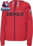 Женская толстовка Нью-Джерси Девилз / New Jersey Devils -Red- Women's Dazzle Trim Hooded Sweatshirt