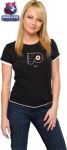 Женская футболка Филадельфия Флайерз / Philadelphia Flyers Women's Logo Premier Too Cap Sleeve Layered Tissue Tee