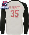 Кофта Чикаго Блэкхокс / Tony Esposito Old Time Hockey Winfield Long Sleeve Raglan Jersey Chicago Blackhawks T-Shirt