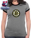 Женская футболка Бостон Брюинз / Boston Bruins Swarovski Crystals Women's Ringer T-Shirt