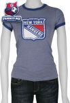 Женская футболка Нью-Йорк Рейнджерс / New York Rangers Swarovski Crystals Women's Ringer T-Shirt